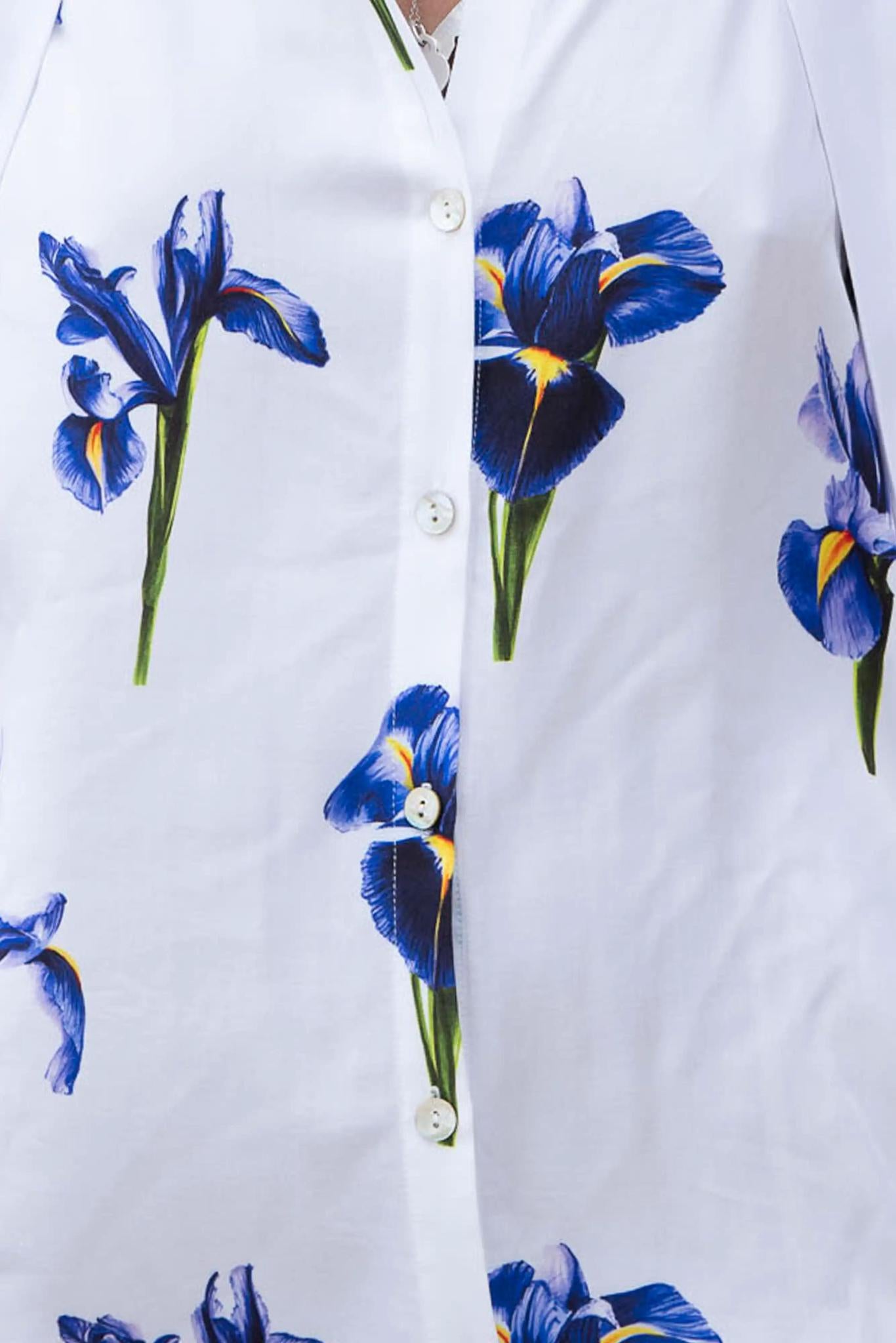 Silky satin dress Fleur-de-lis