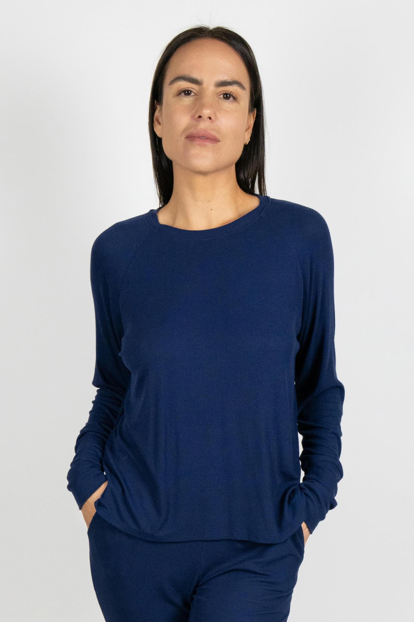 Ribbed long sleeve top