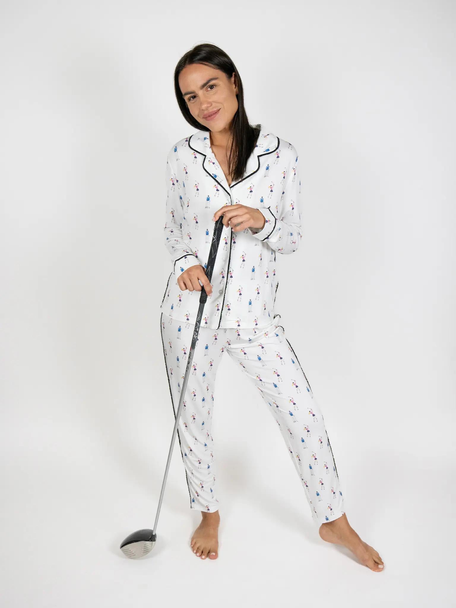 Jolene long printed pajama set