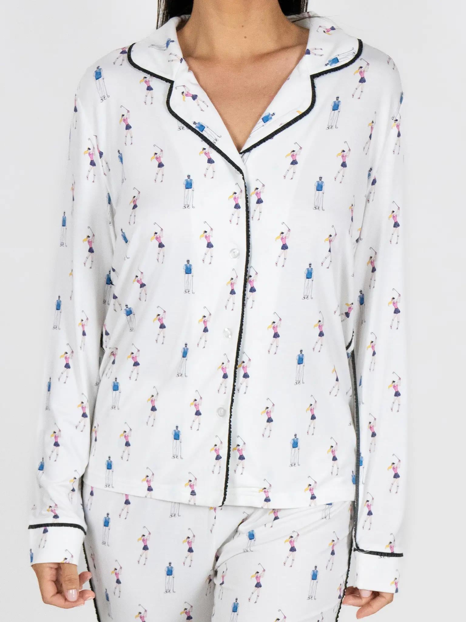 Jolene long printed pajama set