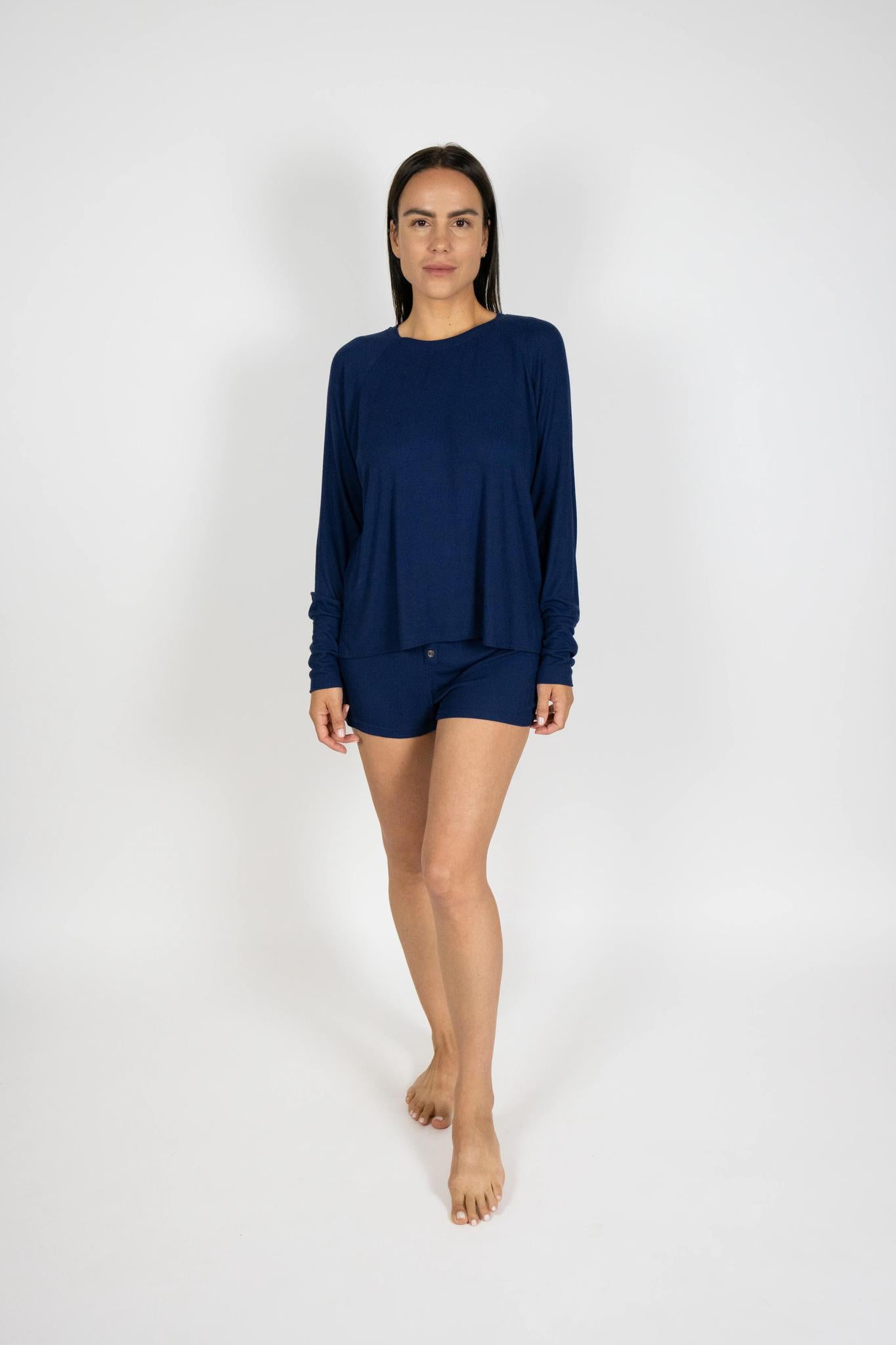 Ribbed long sleeve top