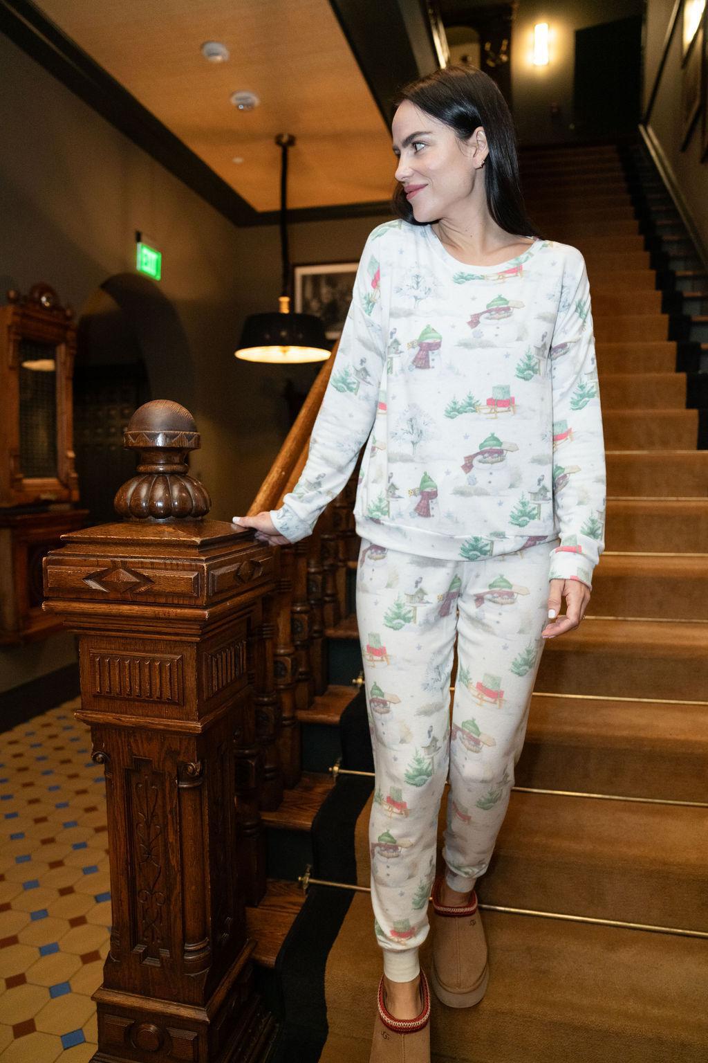 Cozy printed pajama set