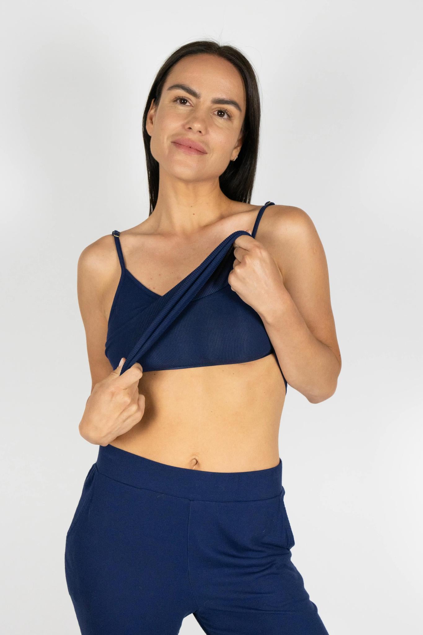 Ribbed camisole with shelf bra