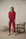 Model wearing red cozy long sleeve top from Aspen Dream with relaxed fit and soft bamboo fabric