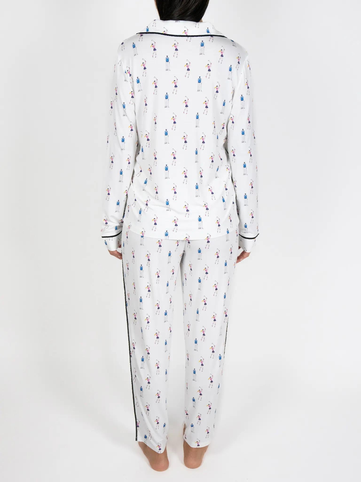 Jolene long printed pajama set