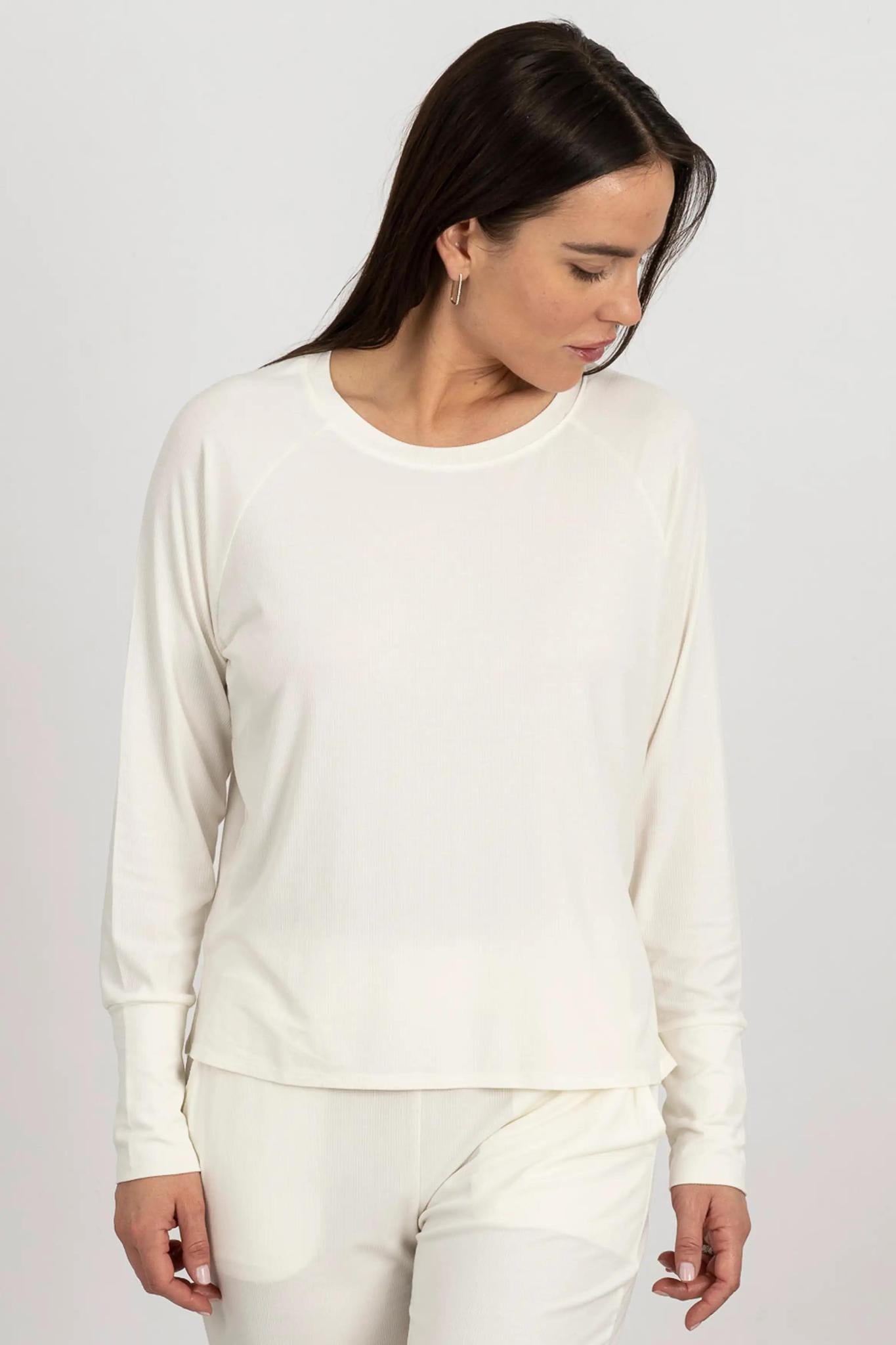 Ribbed long sleeve top