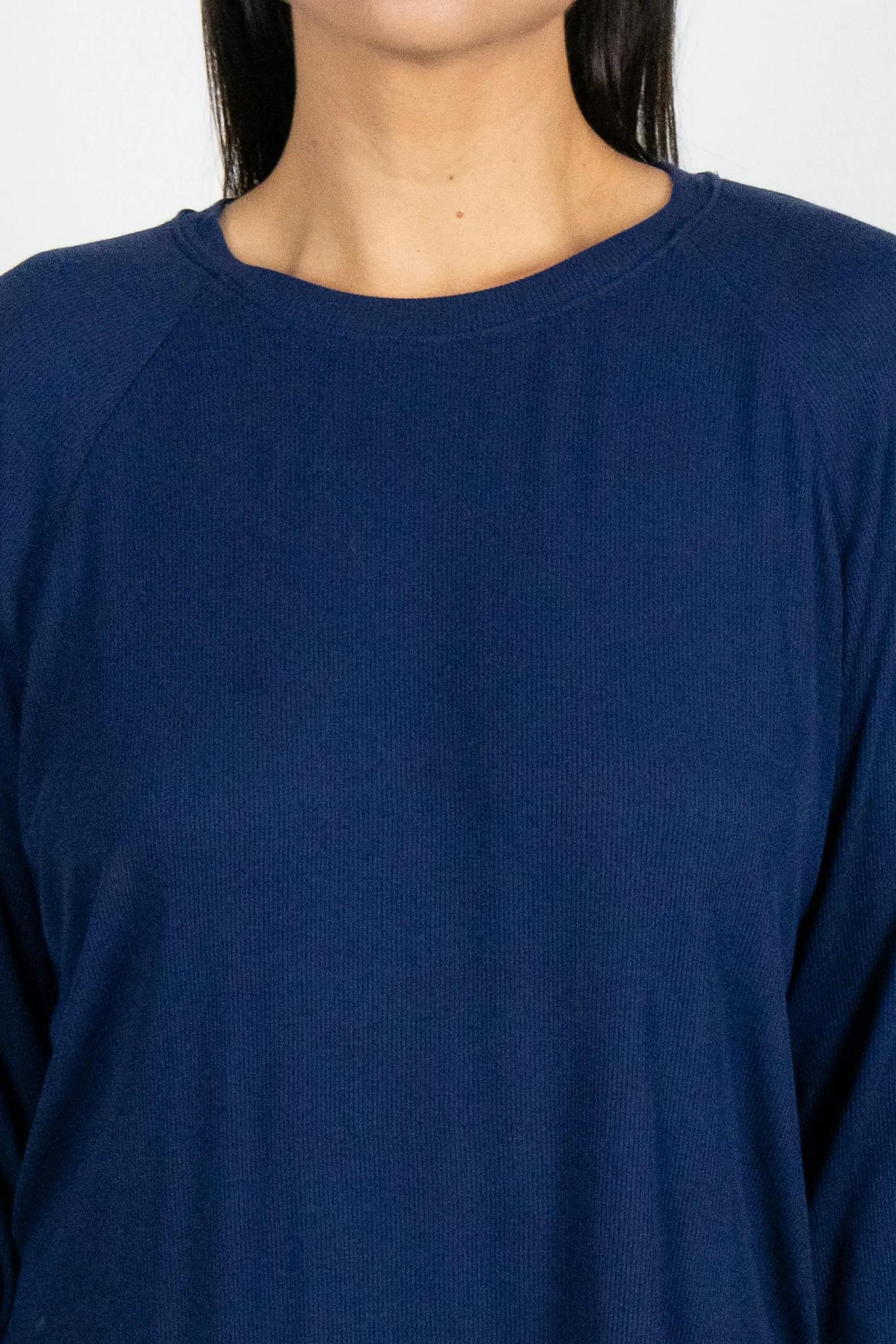 Ribbed Long Sleeve Short Set