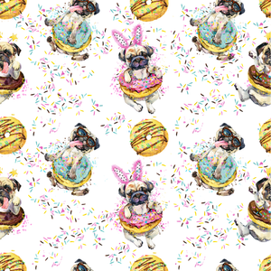watercolor dogs and donuts cute funny print