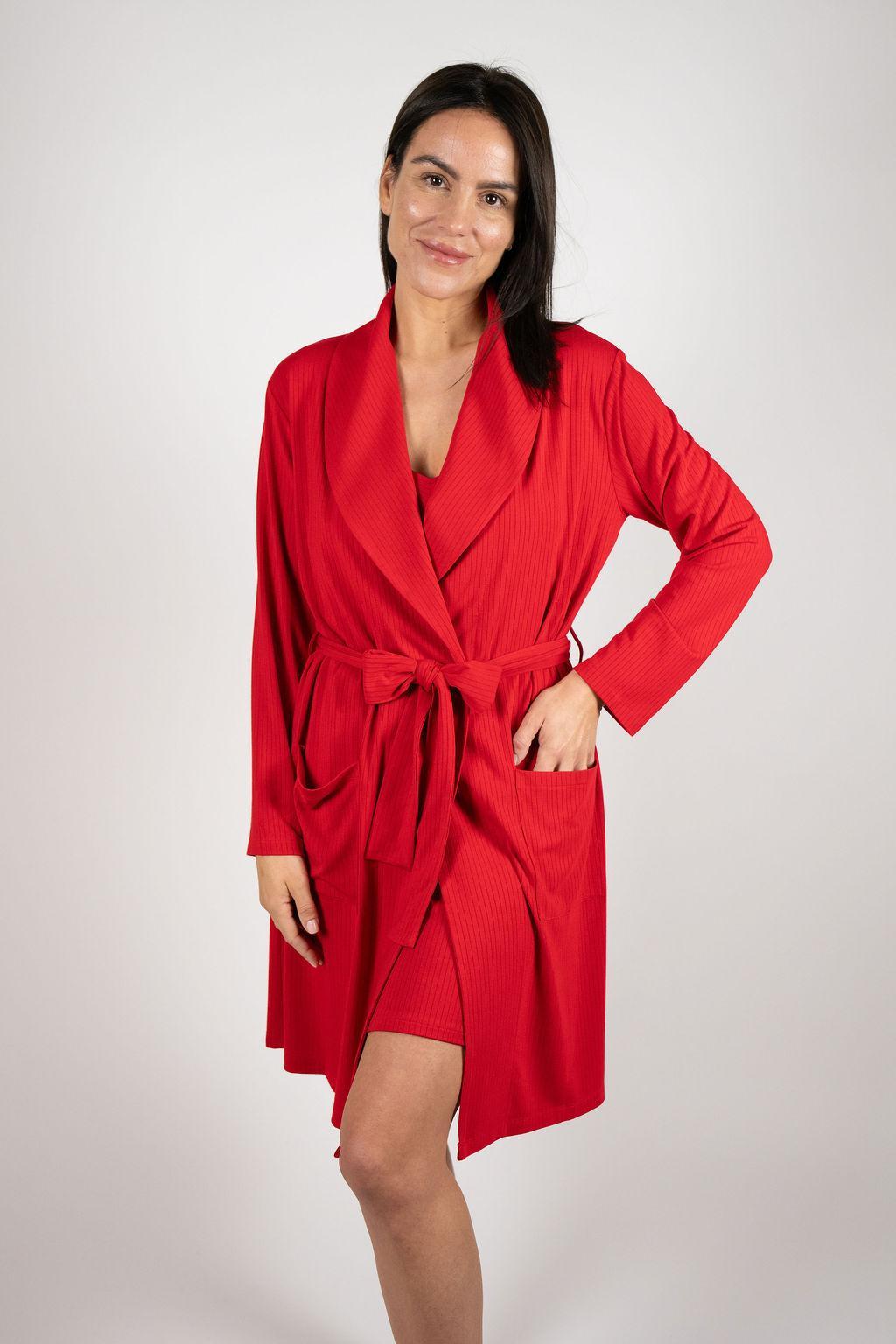 Cannes pinstripe robe