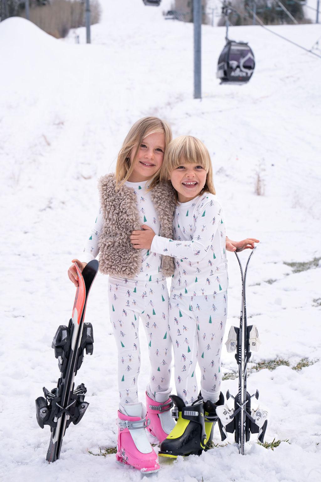 Kids Skier&#39;s Long Pajama Set