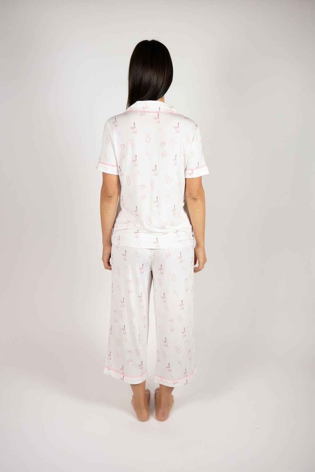 Jolene cropped printed pajama set