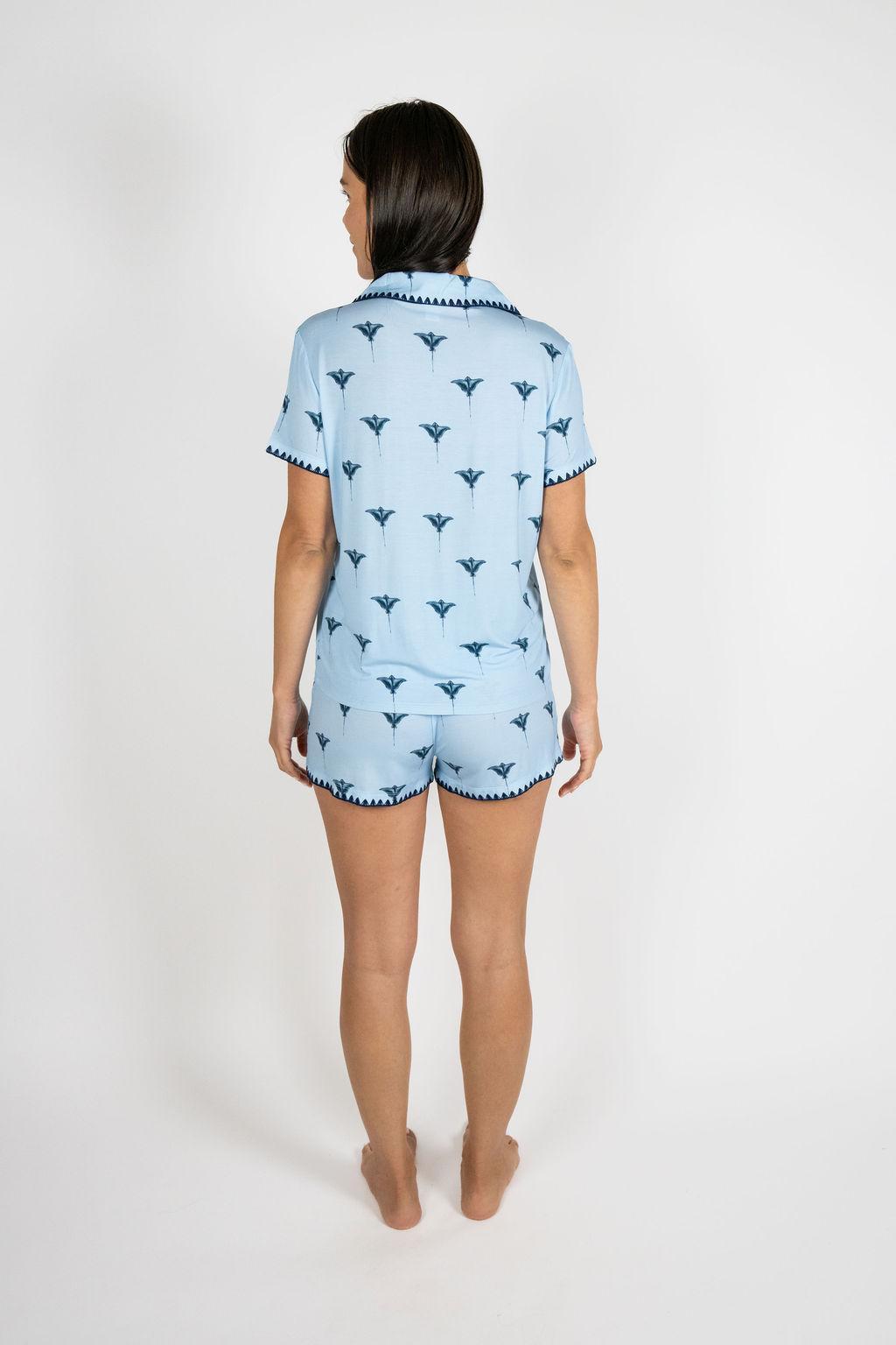 Cute stitching short pajama set