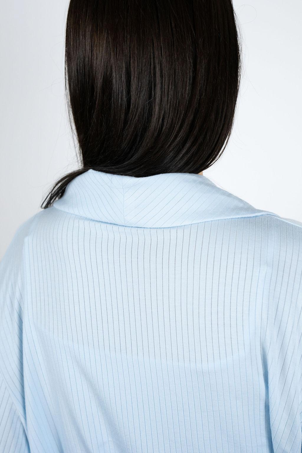 Cannes pinstripe robe