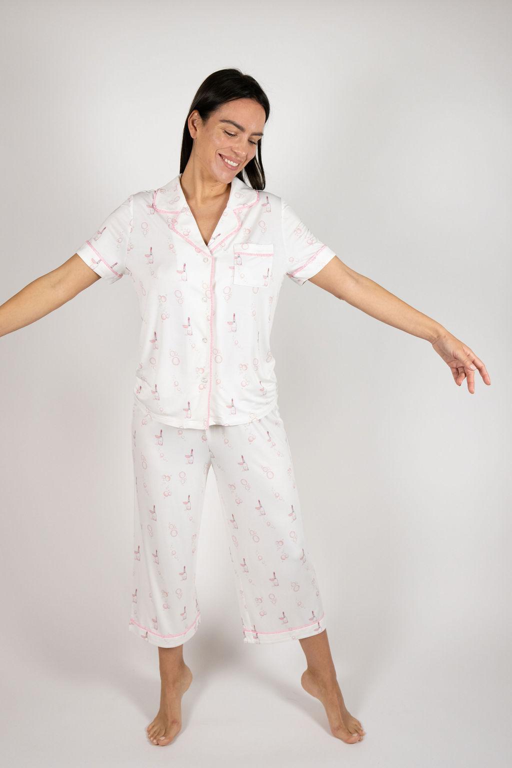 Jolene cropped printed pajama set