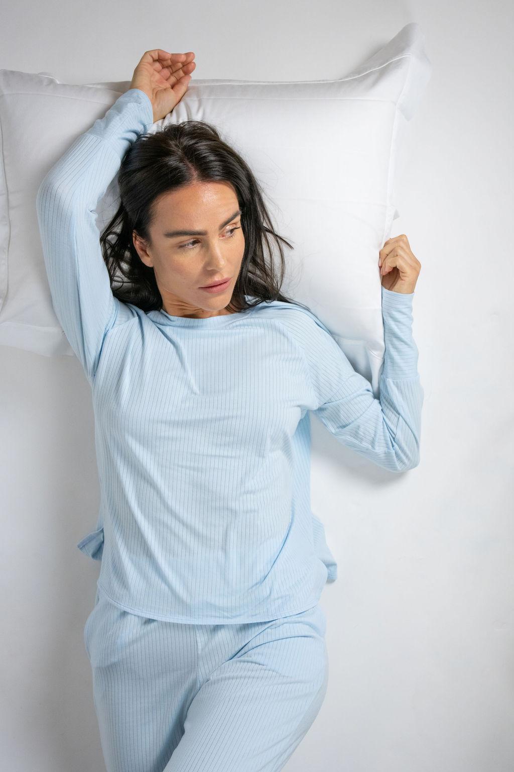 Cannes pinstripe long set