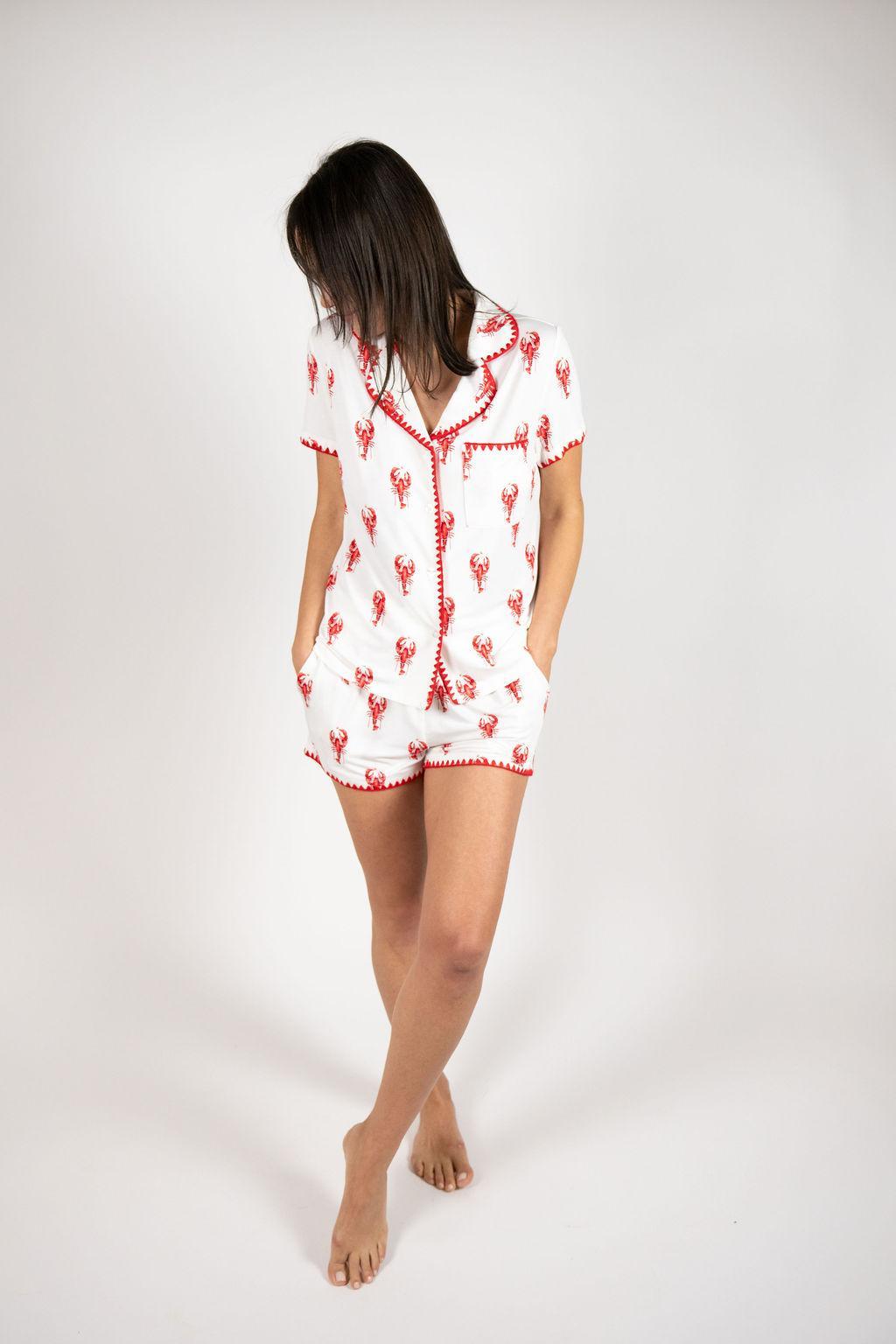 Cute stitching short pajama set