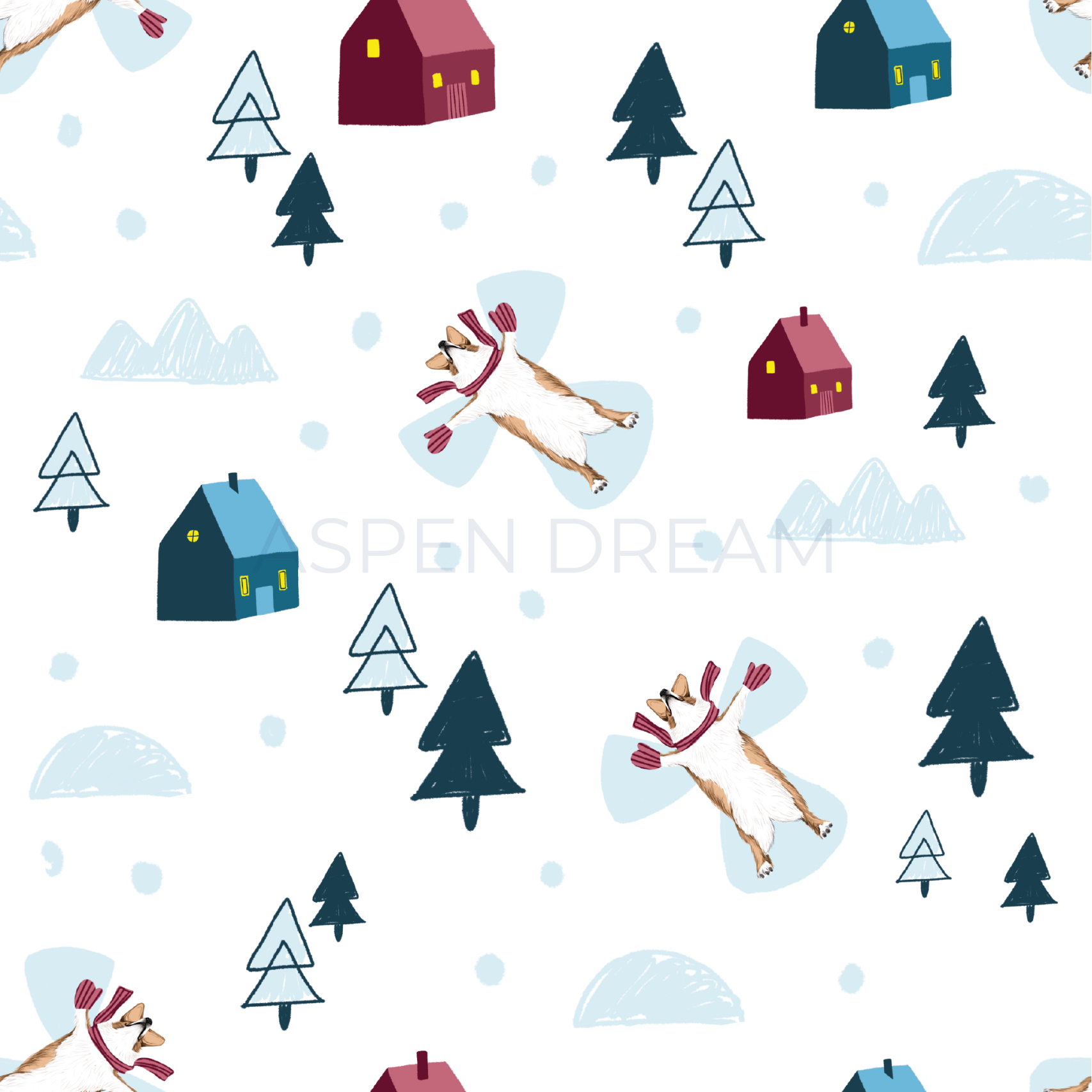 Cozy long printed pajama set