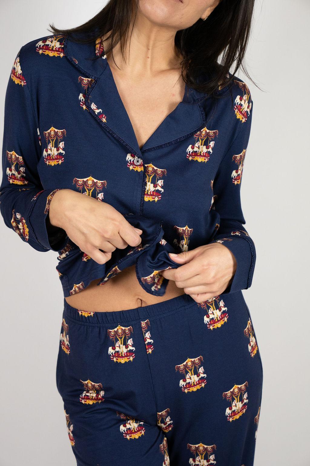 Grace long printed pajama set