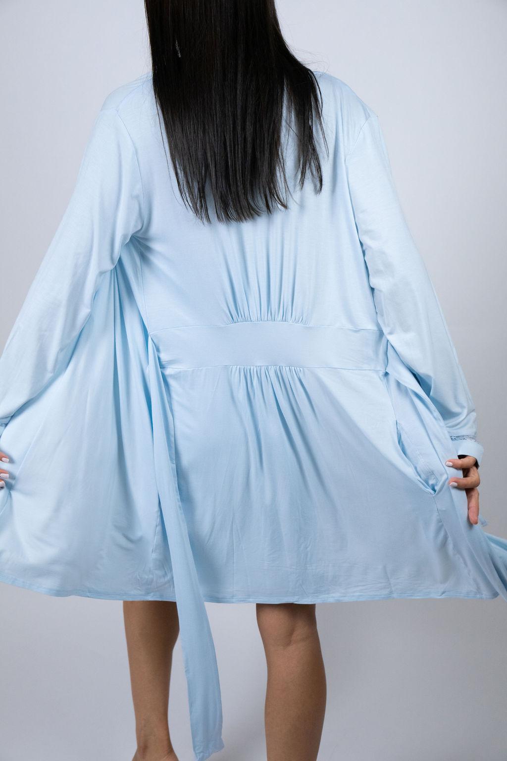 Nora short robe in ice melt