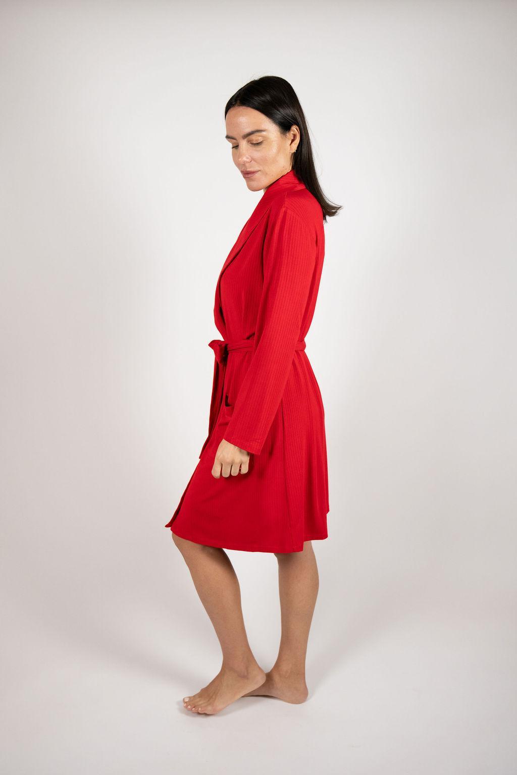 Cannes pinstripe robe