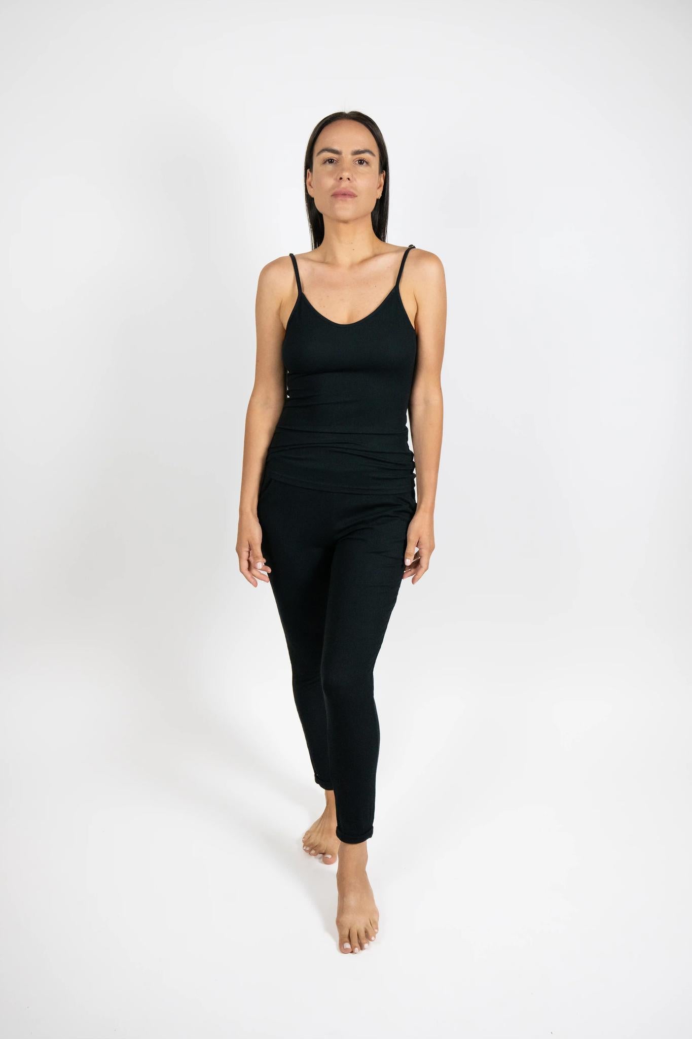 Ribbed camisole with shelf bra
