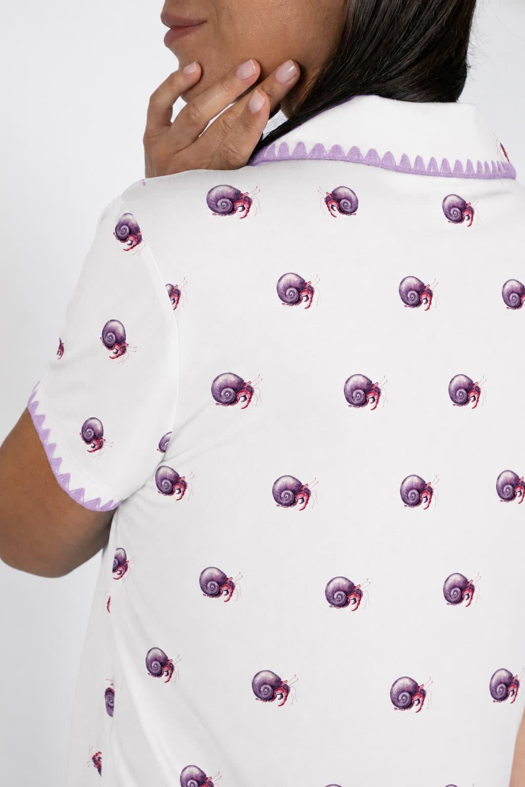 Cute stitching short pajama set