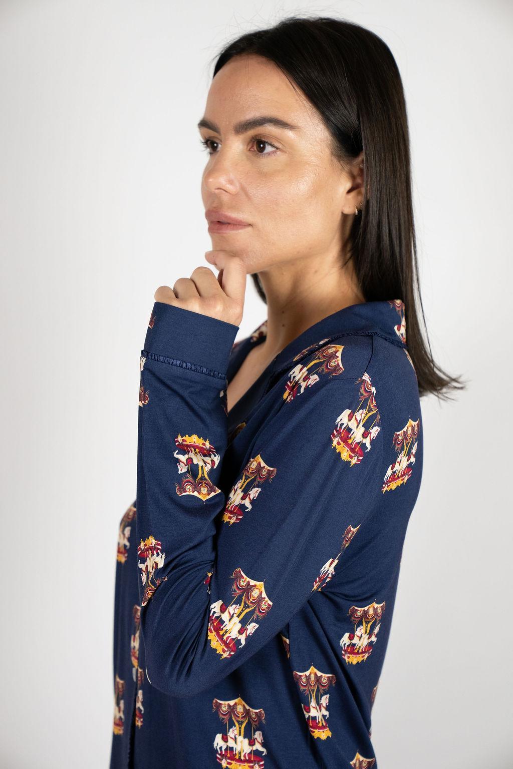 Grace long printed pajama set