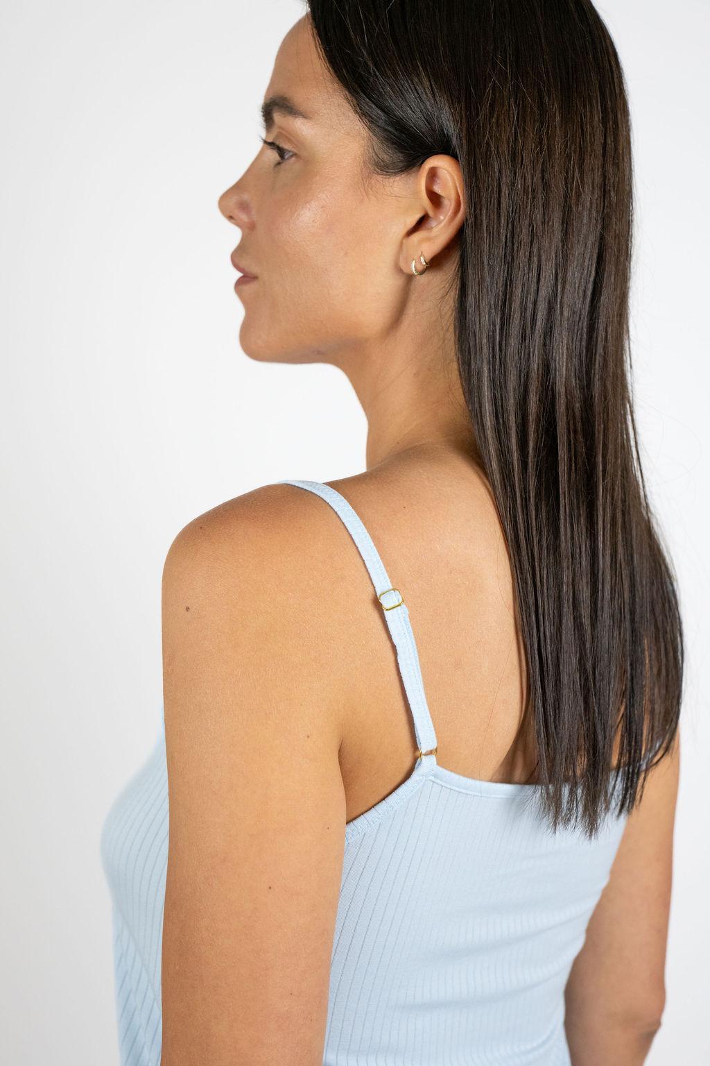 Cannes pinstripe shorty set