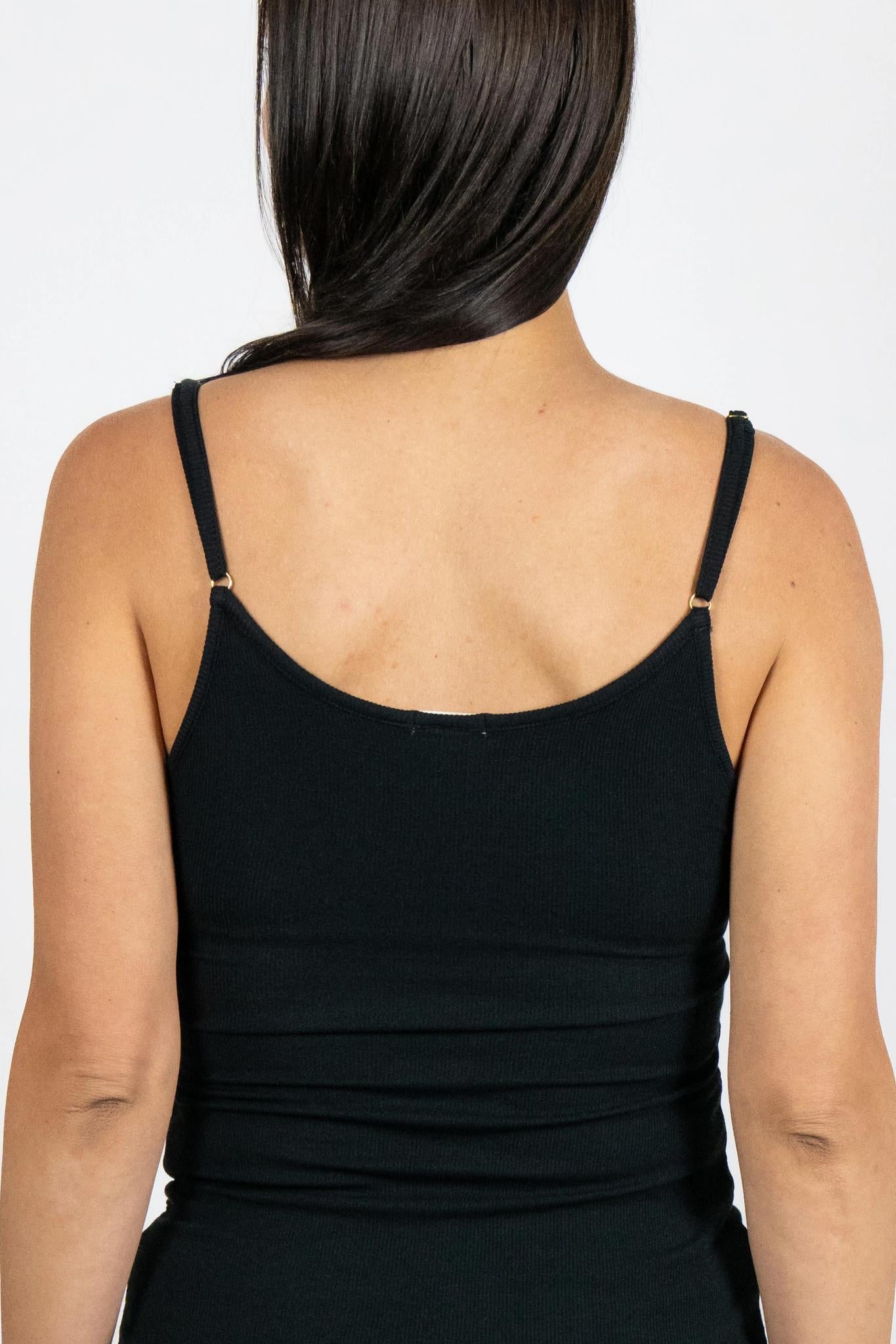 Ribbed camisole with shelf bra
