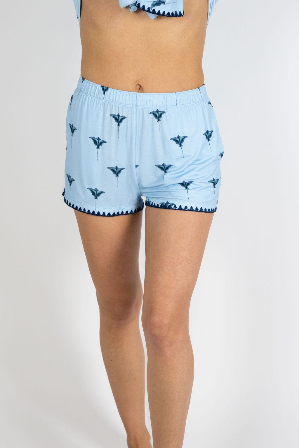 Cute stitching short pajama set