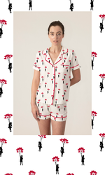 Love message short pajama set