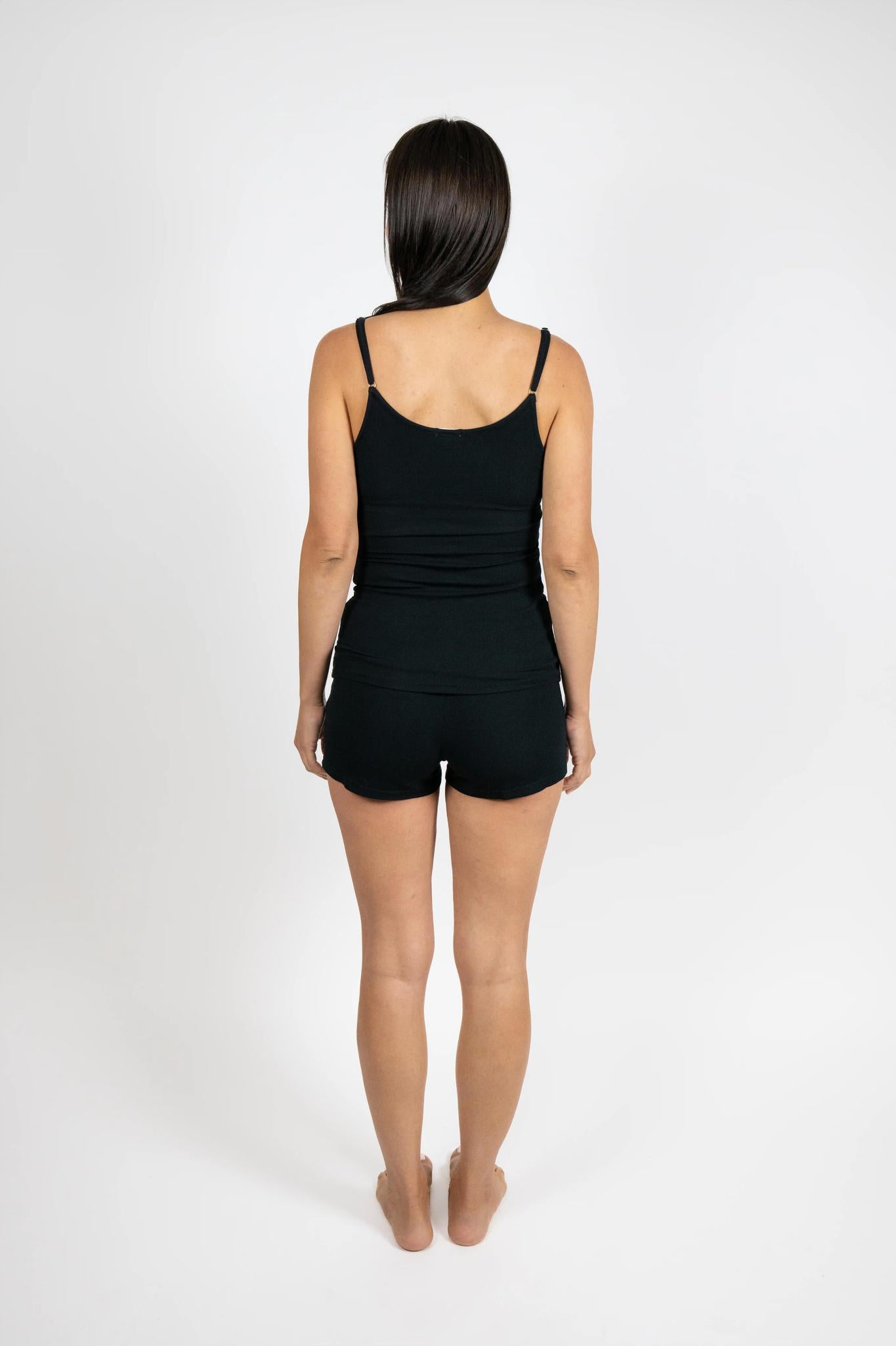 Ribbed camisole with shelf bra
