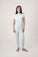 Model wearing Lounge Joggers in Ice Blue with relaxed fit and drawstring waist.