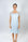 Model wearing the Nora T-Shirt Dress in Ice Melt with lace panel details