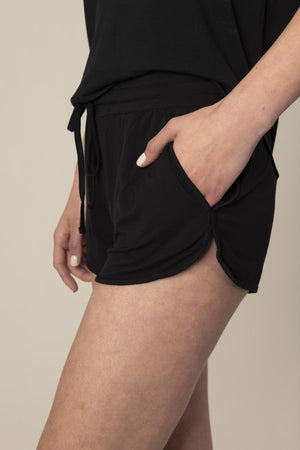 Hang out track shorts in black