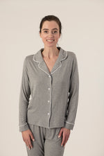 Essential slimming long pajama set in grey