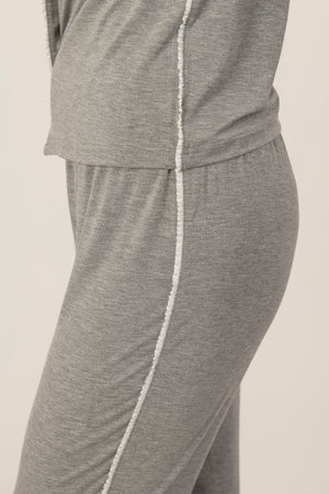 Essential slimming long pajama set in grey