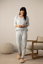 Cozy banded joggers in morning blue